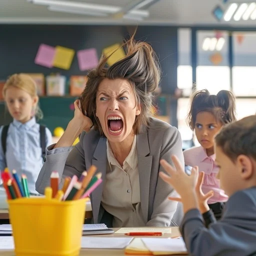 frustrated classroom moment stockcake